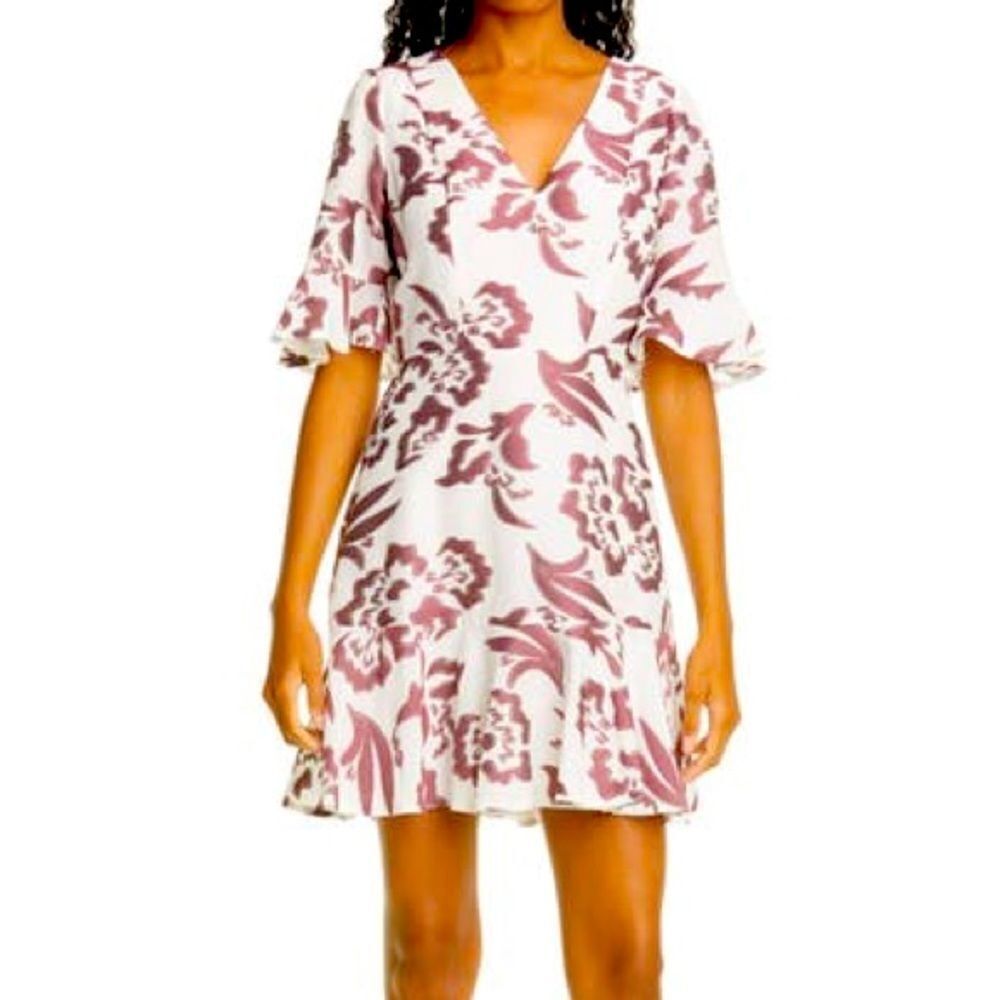NWT Rebecca Taylor Fit & Flare Ruffle Dress - Size 8